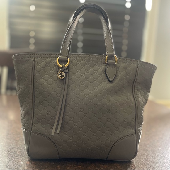 Gucci Gray Microguccissima Bag with Crossbody Strap - Picture 1 of 16